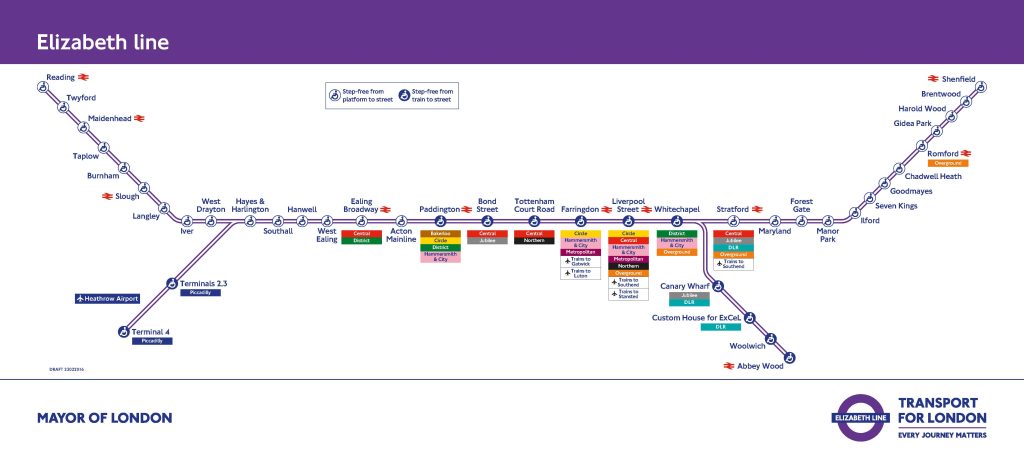 Elizabeth line mappa
