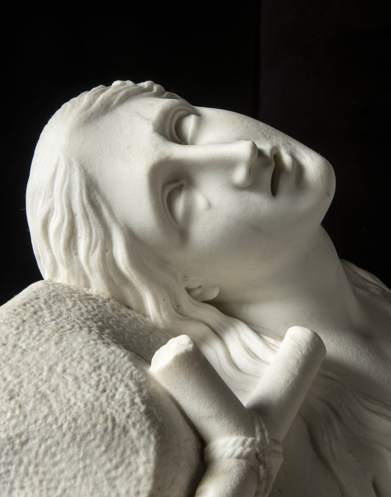 Dettaglio della Maddalena ritrovata di Antonio Canova all'asta da Christie's a Londra (Photo Christie's Images Ltd 2022).