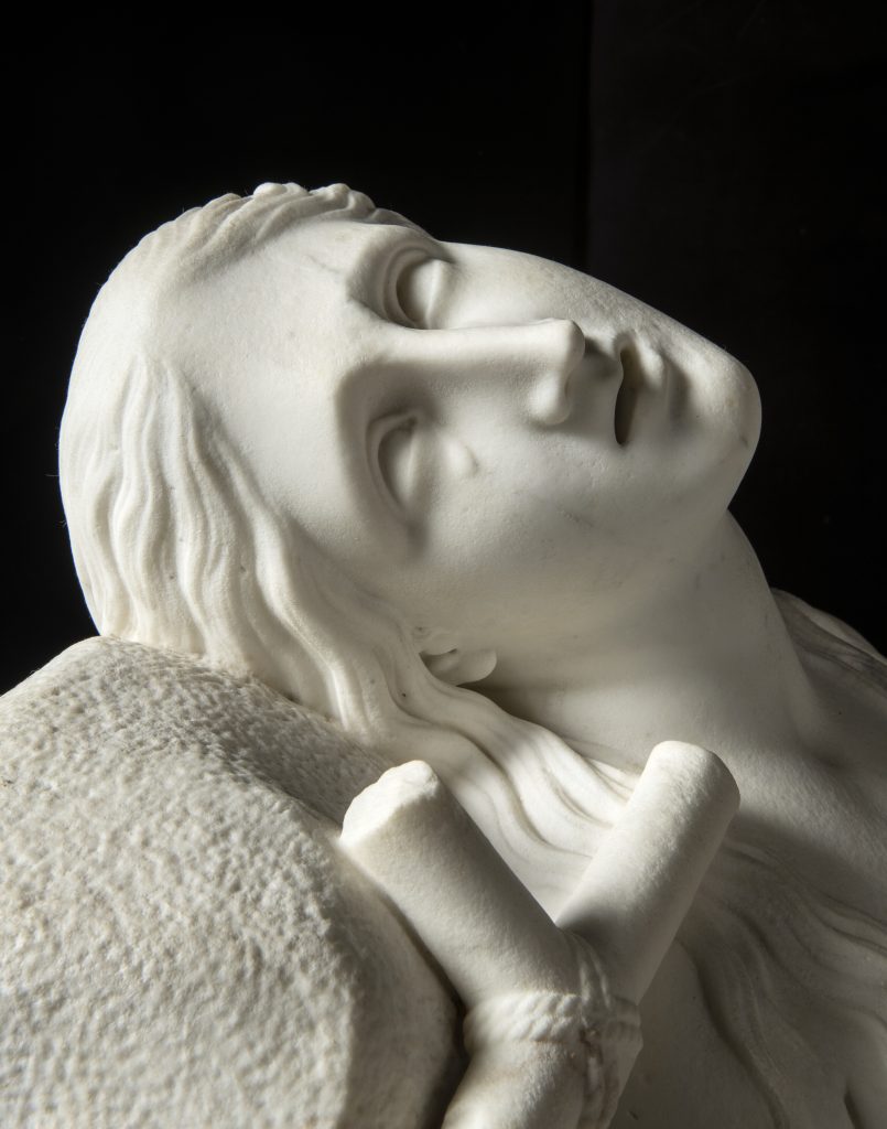 Dettaglio della Maddalena ritrovata di Antonio Canova all'asta da Christie's a Londra (Photo Christie's Images Ltd 2022). Dettaglio della Maddalena ritrovata di Antonio Canova all'asta da Christie's a Londra (Photo Christie's Images Ltd 2022).