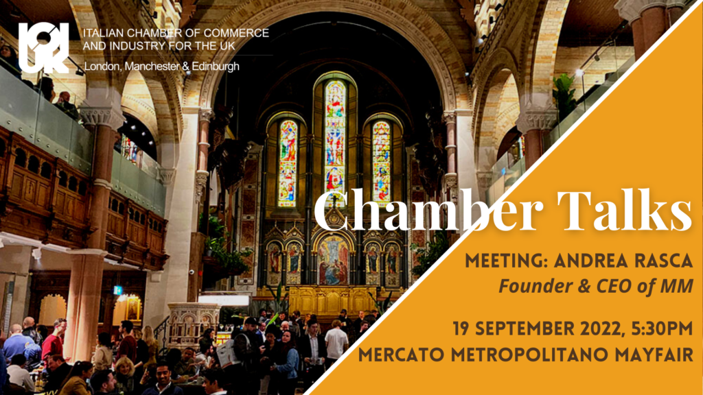 Chamber Talks: l’incontro con Andrea Rasca al Mercato Metropolitano di Londra