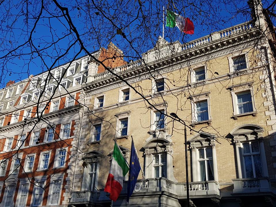 L'Ambasciata d'Italia a Londra.
